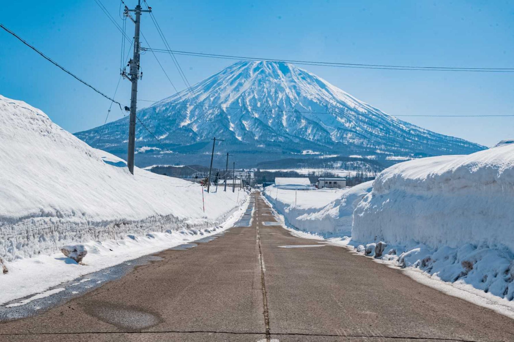 倶知安町（くっちゃんちょう）にて羊蹄山（ようていざん）と