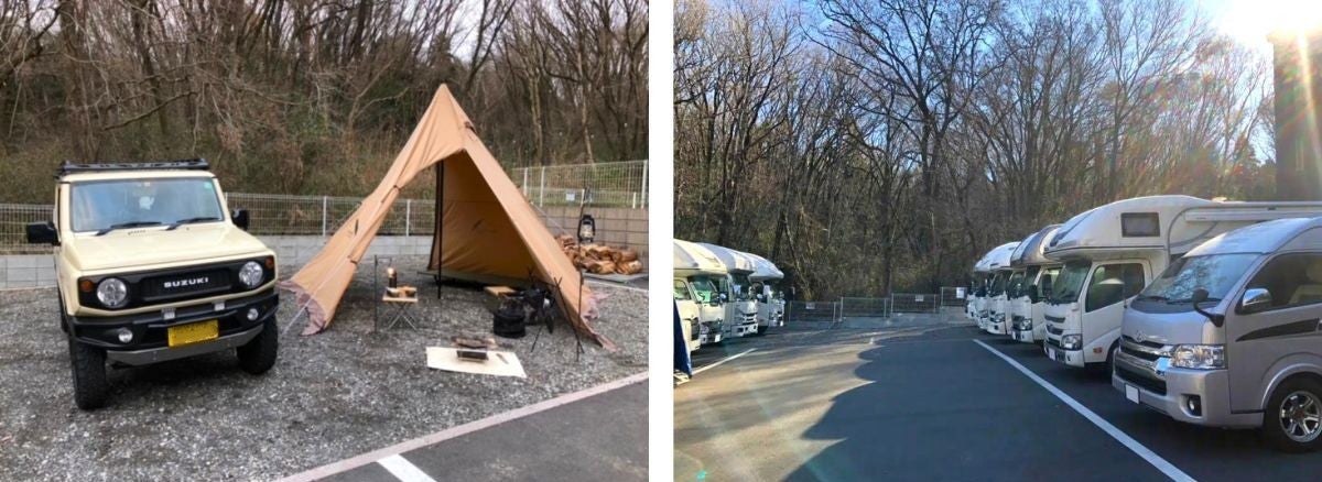 車中泊サイト2タイプの風景