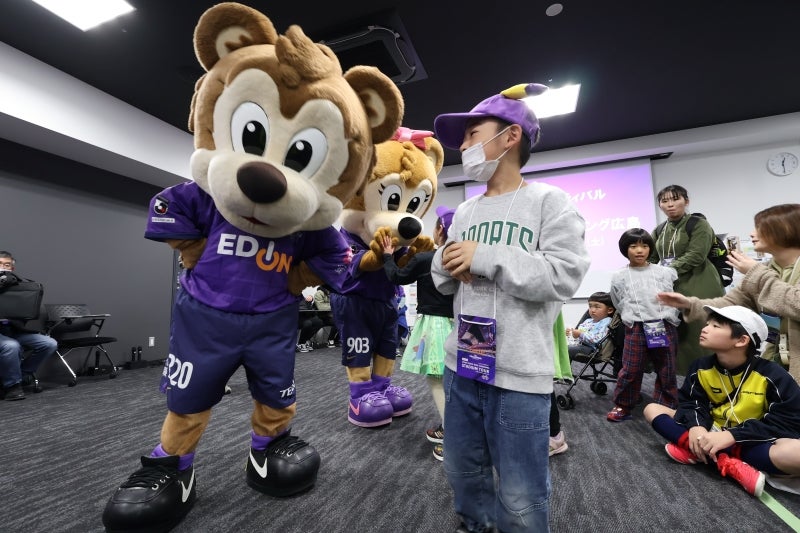 サンチェくんとフレッチェちゃんと記念撮影