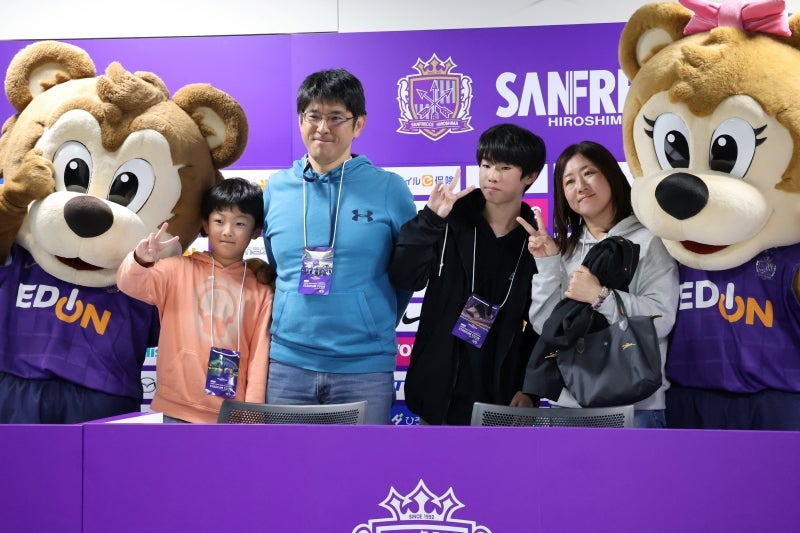 サンチェくんとフレッチェちゃんと記念撮影