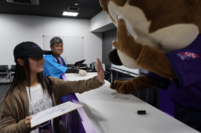 サンチェくんとフレッチェちゃんと記念撮影