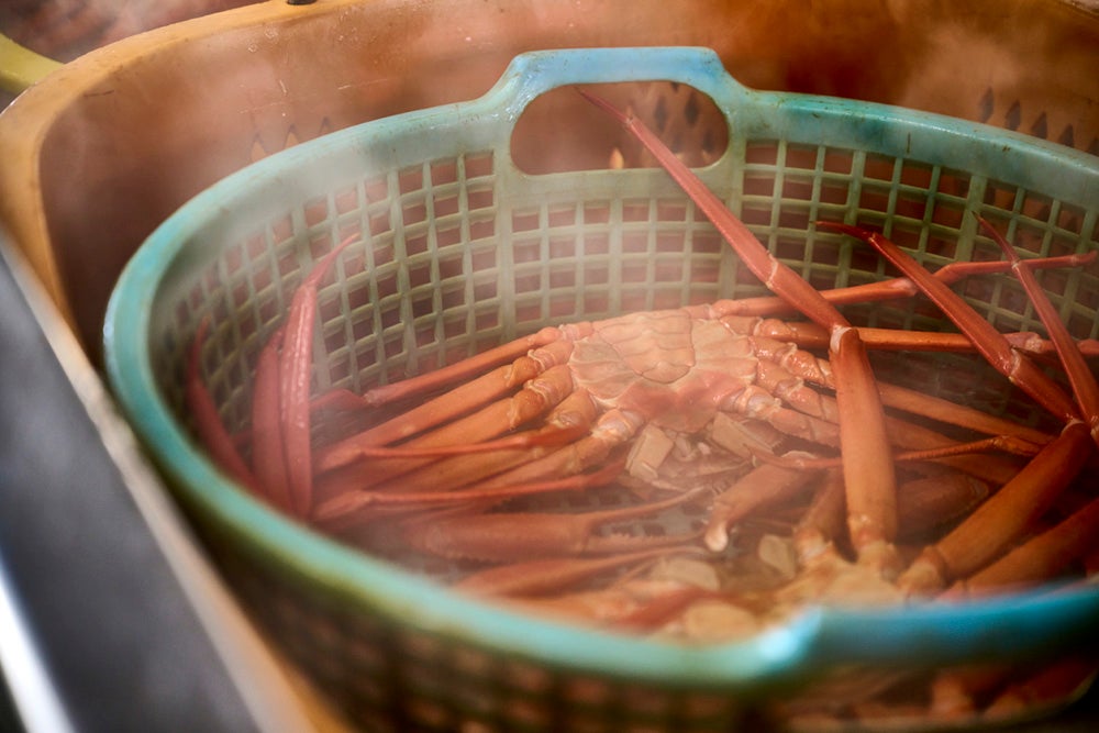 茹でたてのかに