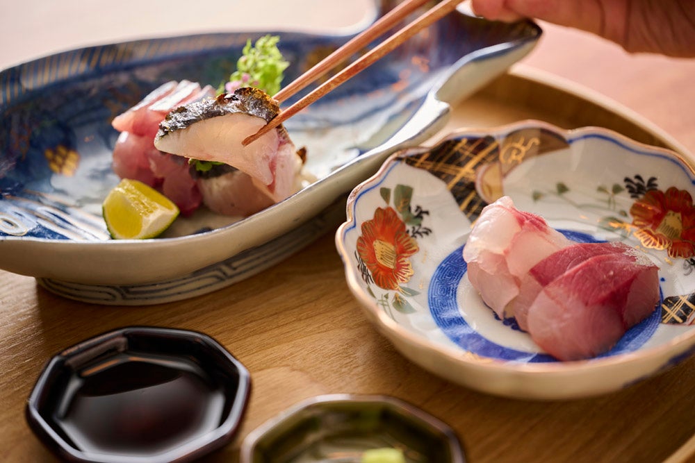 鯵、さわら、炙りさごしのお造り