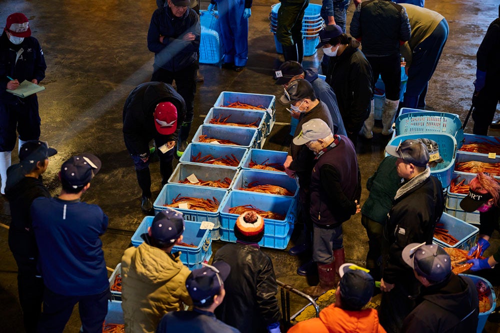 競り落とされていくかに