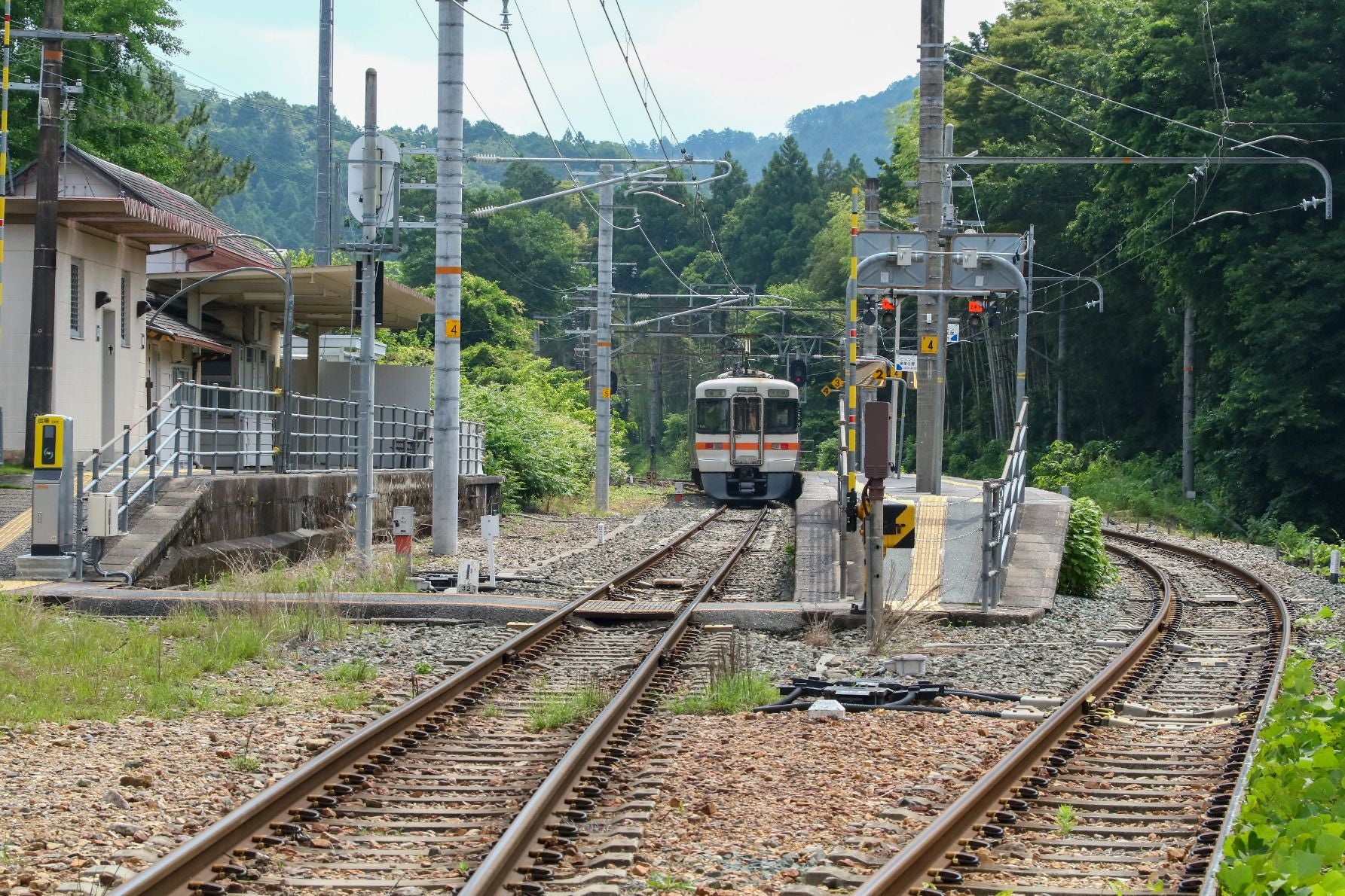 田口線の起点となる本長篠（ほんながしの）駅は現在はJR東海の飯田線の駅となっている。田口線の分岐線用レールは残っておらず、現在敷地内の通路となっていた
