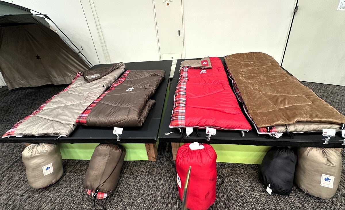 寝袋4点の並び写真