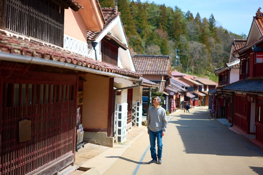 吹屋ふるさと村の町並み