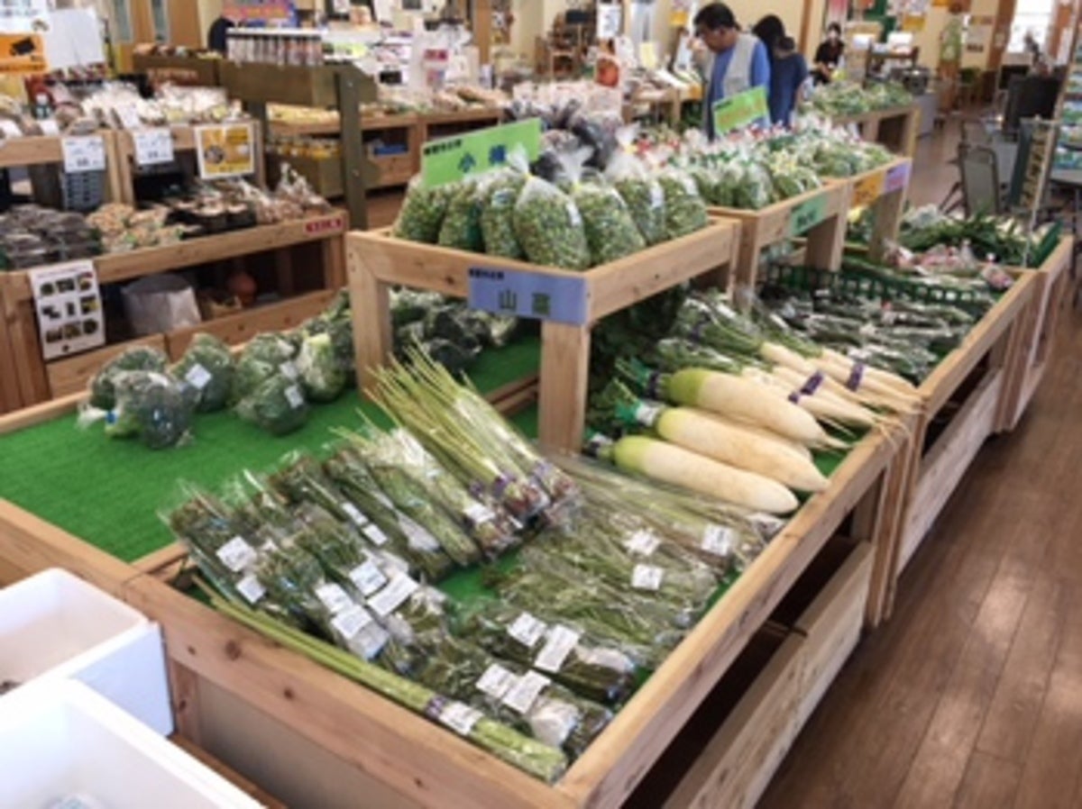 道の駅の農産物販売コーナー