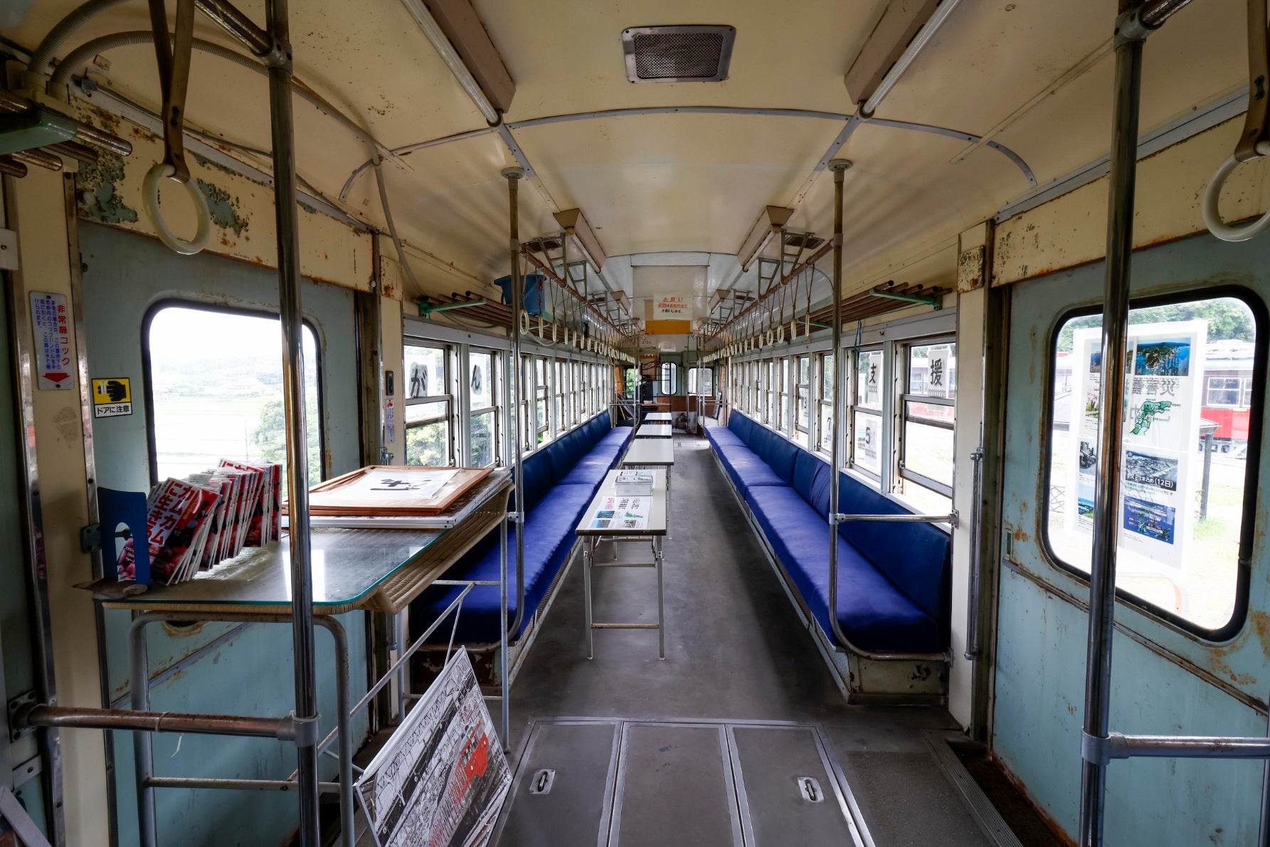 銚子電気鉄道が導入した「デハ702」の車内