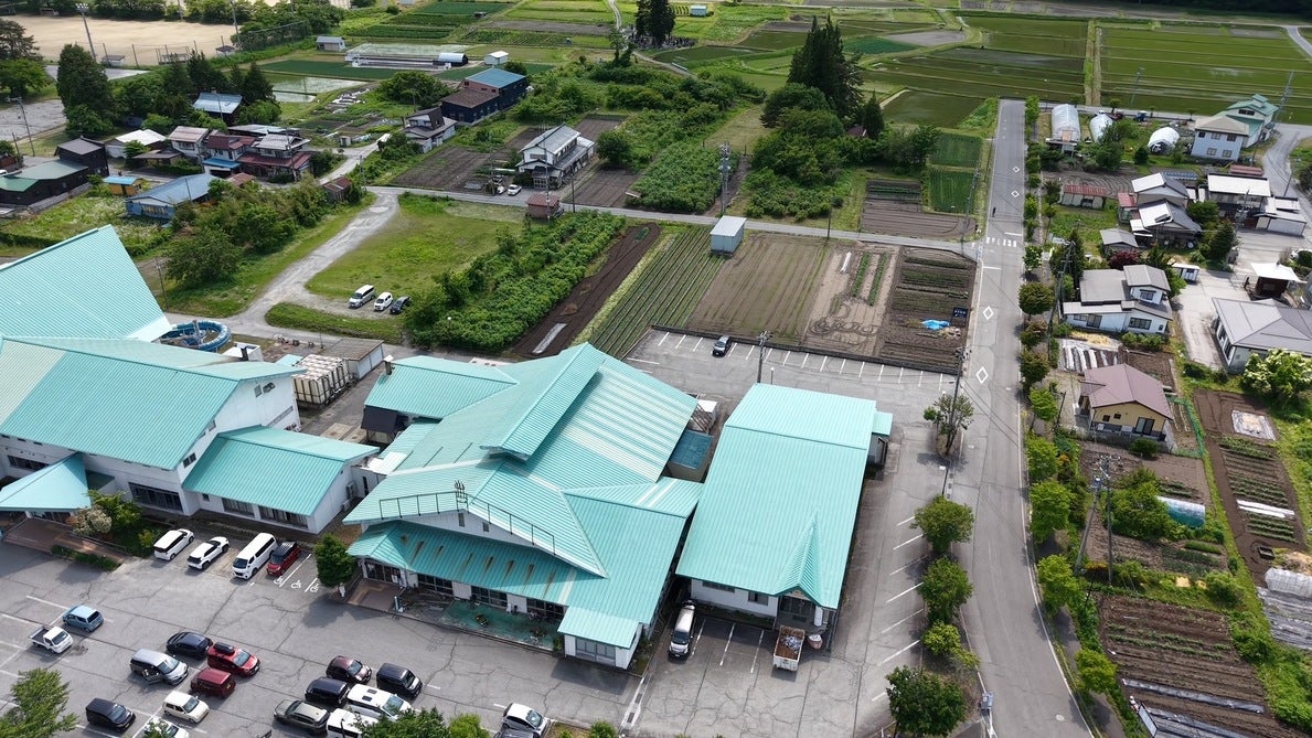 ゆーぷる木崎湖畔の駅の航空写真
