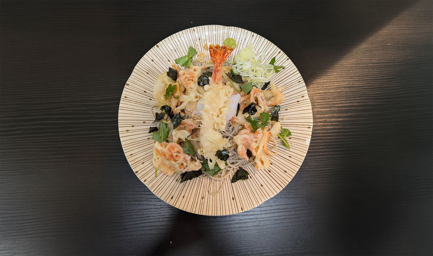 駿河湾産桜海老天ばらぶっかけ蕎麦