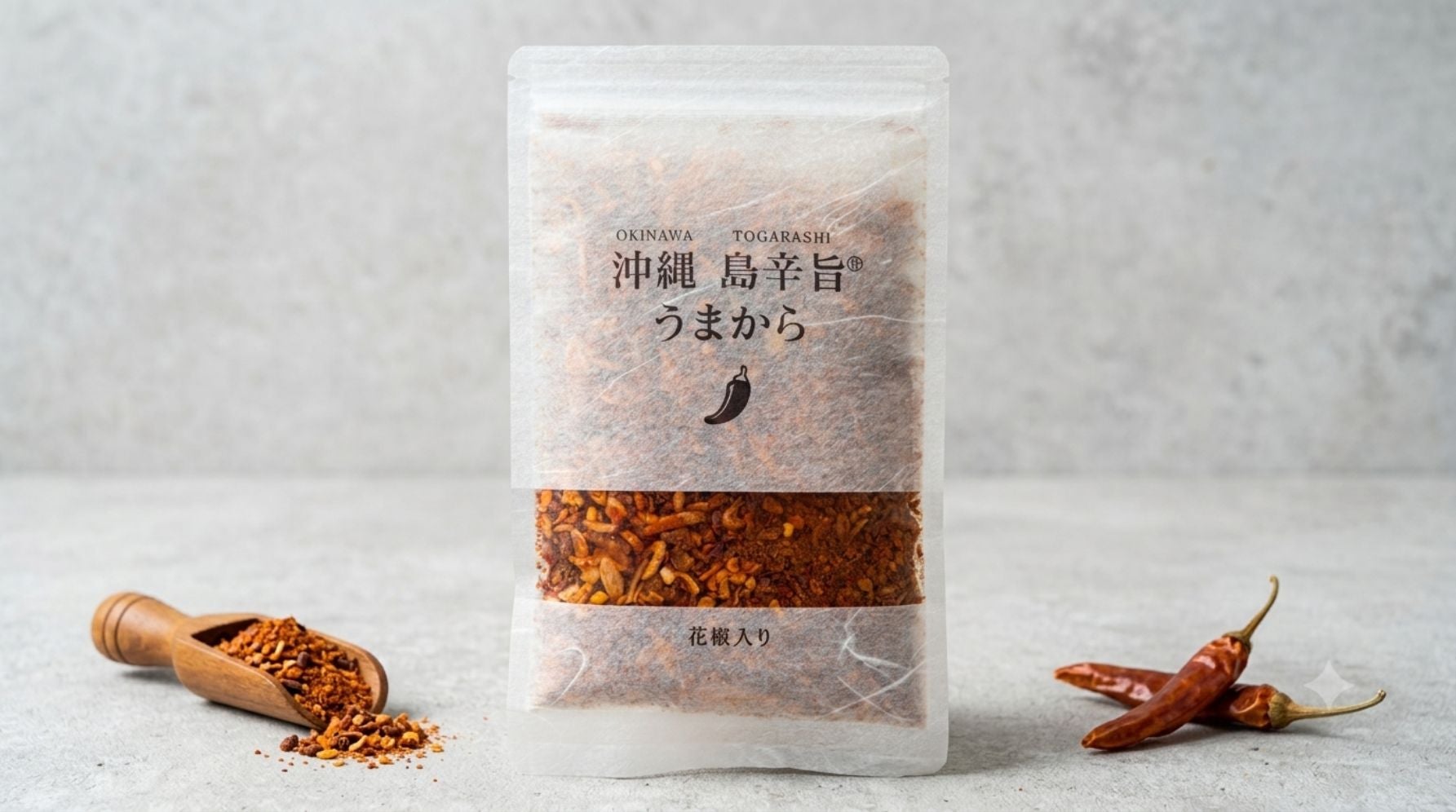 スパイスチップ「沖縄 島辛旨 うまから」100ｇ980円 ※10月1日より価格改定予定