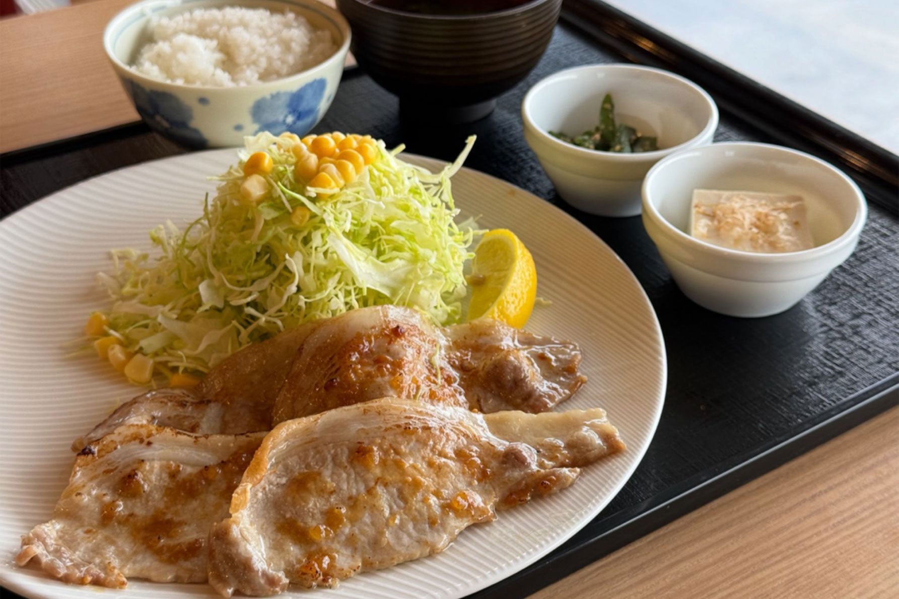 レストラン オリゼの豚肉のみそ糀（こうじ）焼き定食（1,200円）