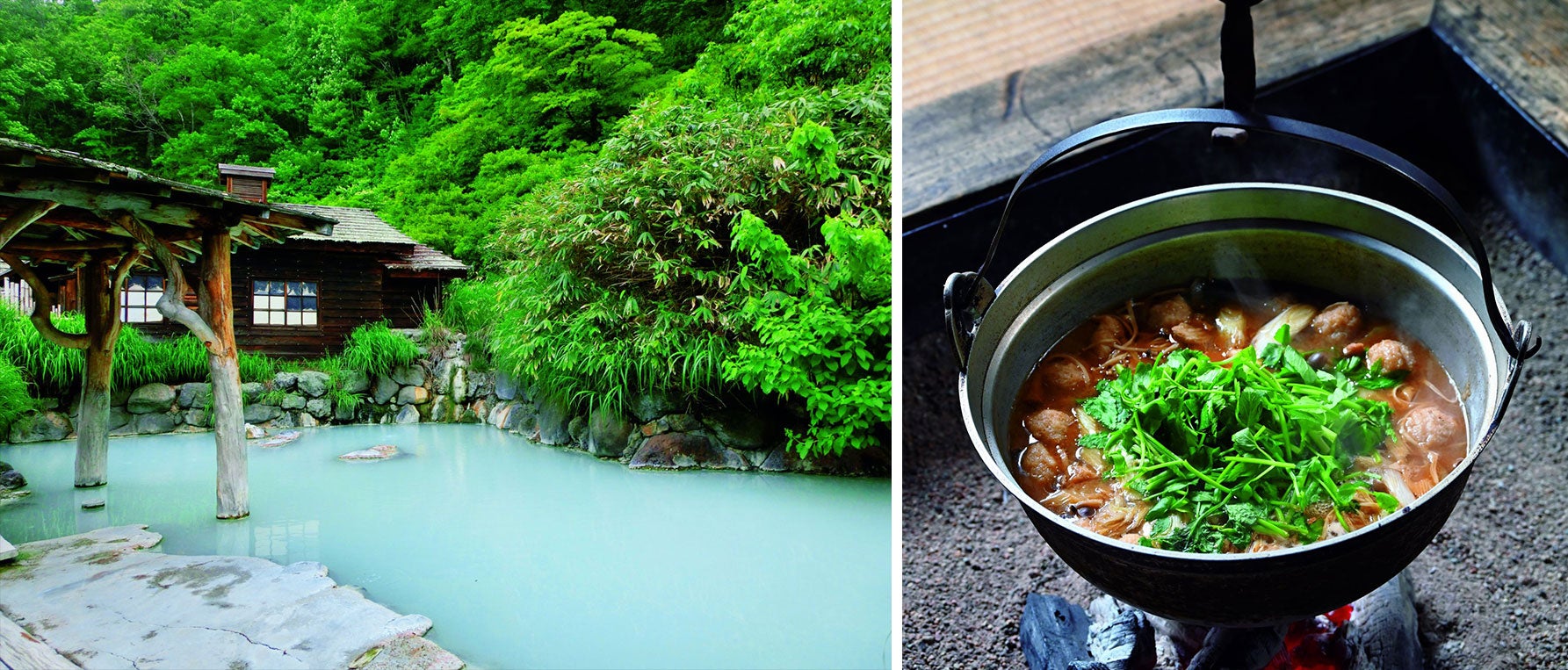 鶴の湯温泉と山の芋鍋