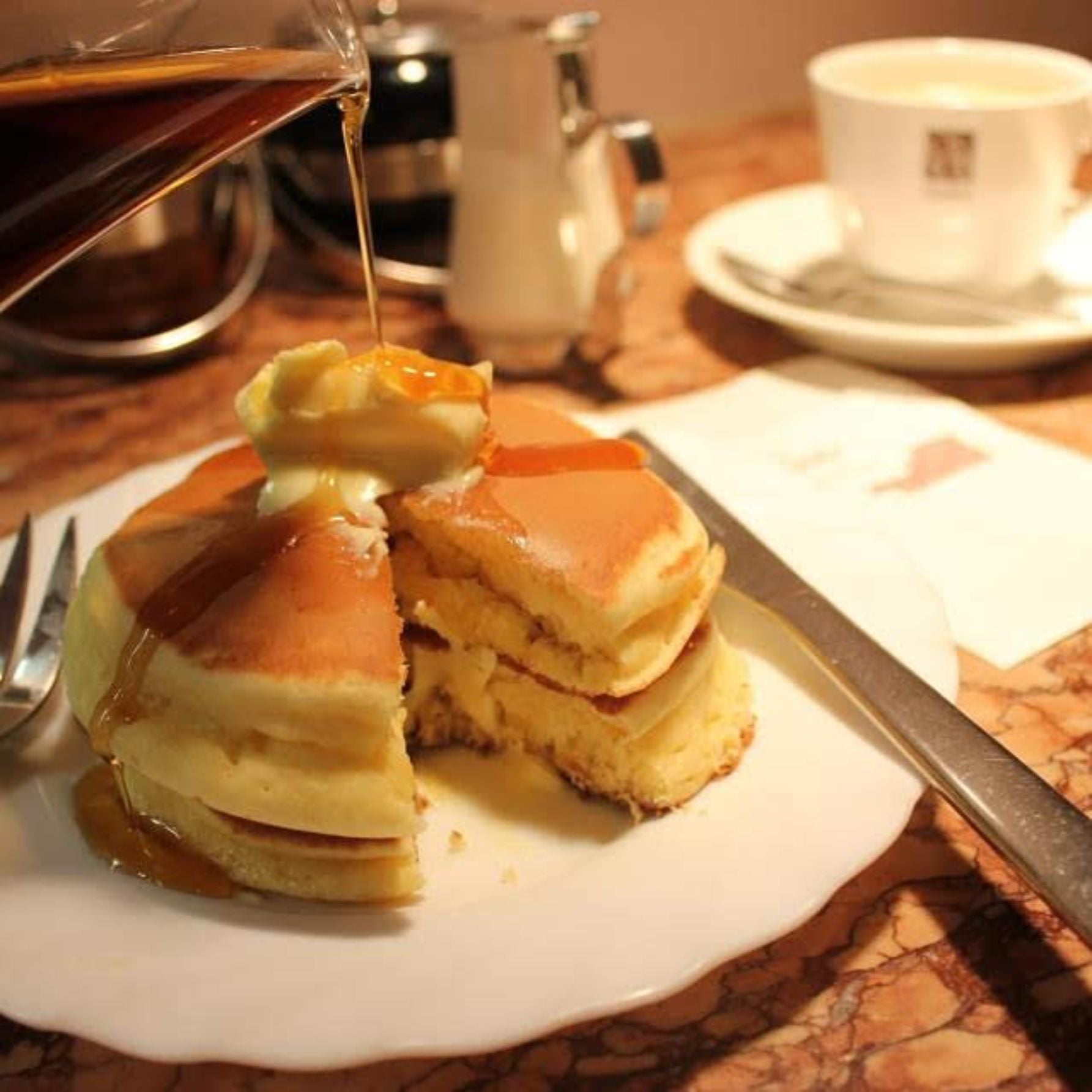 喫茶サンシャイン「ホットケーキセット」
