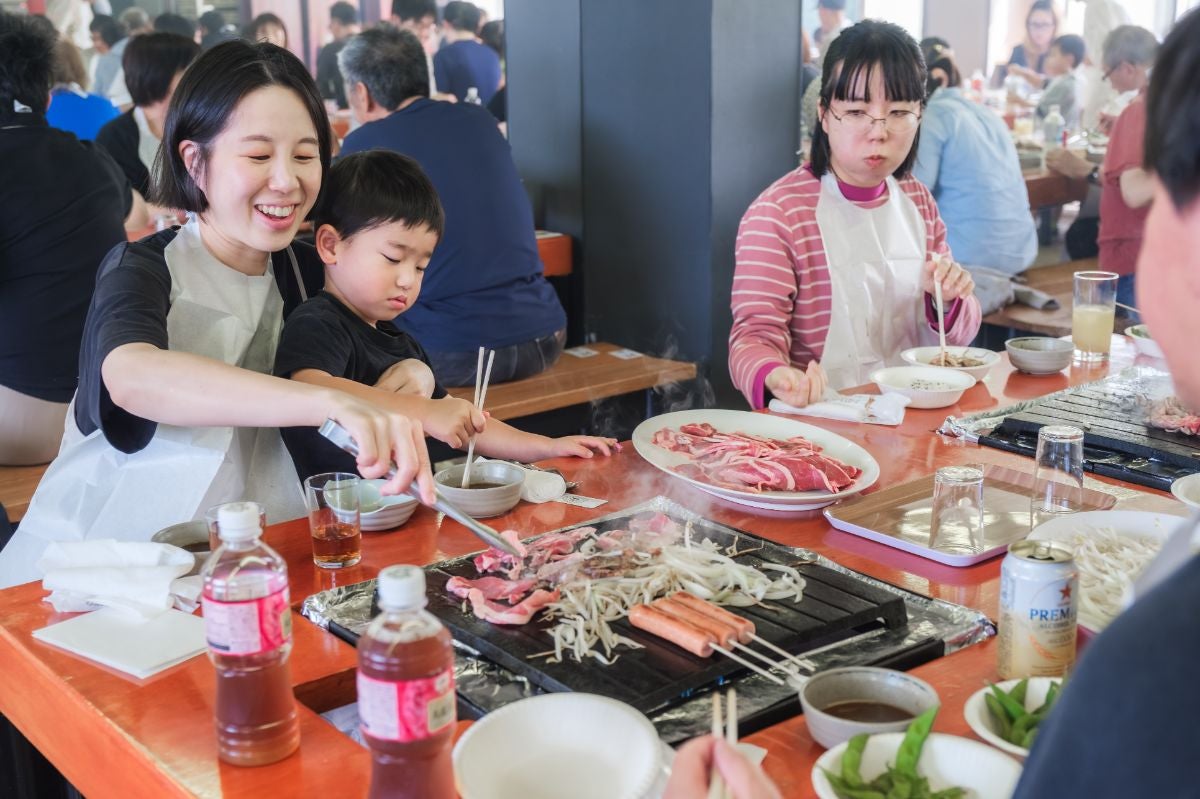 ジンギスカン食べ放題の様子