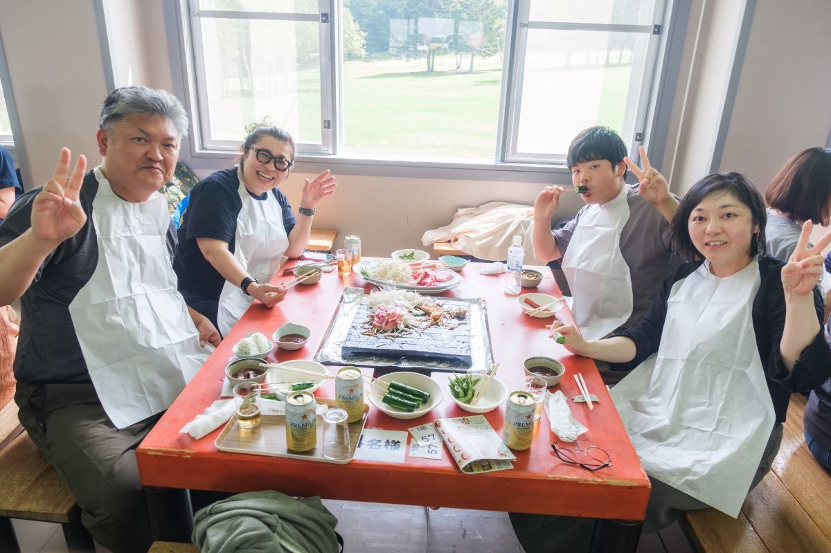 ジンギスカン食べ放題の様子