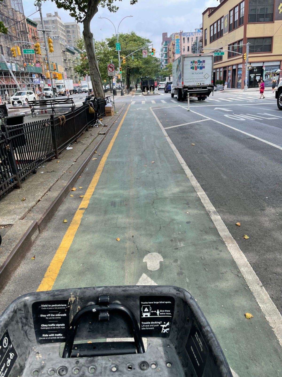 マンハッタンの自転車専用道路