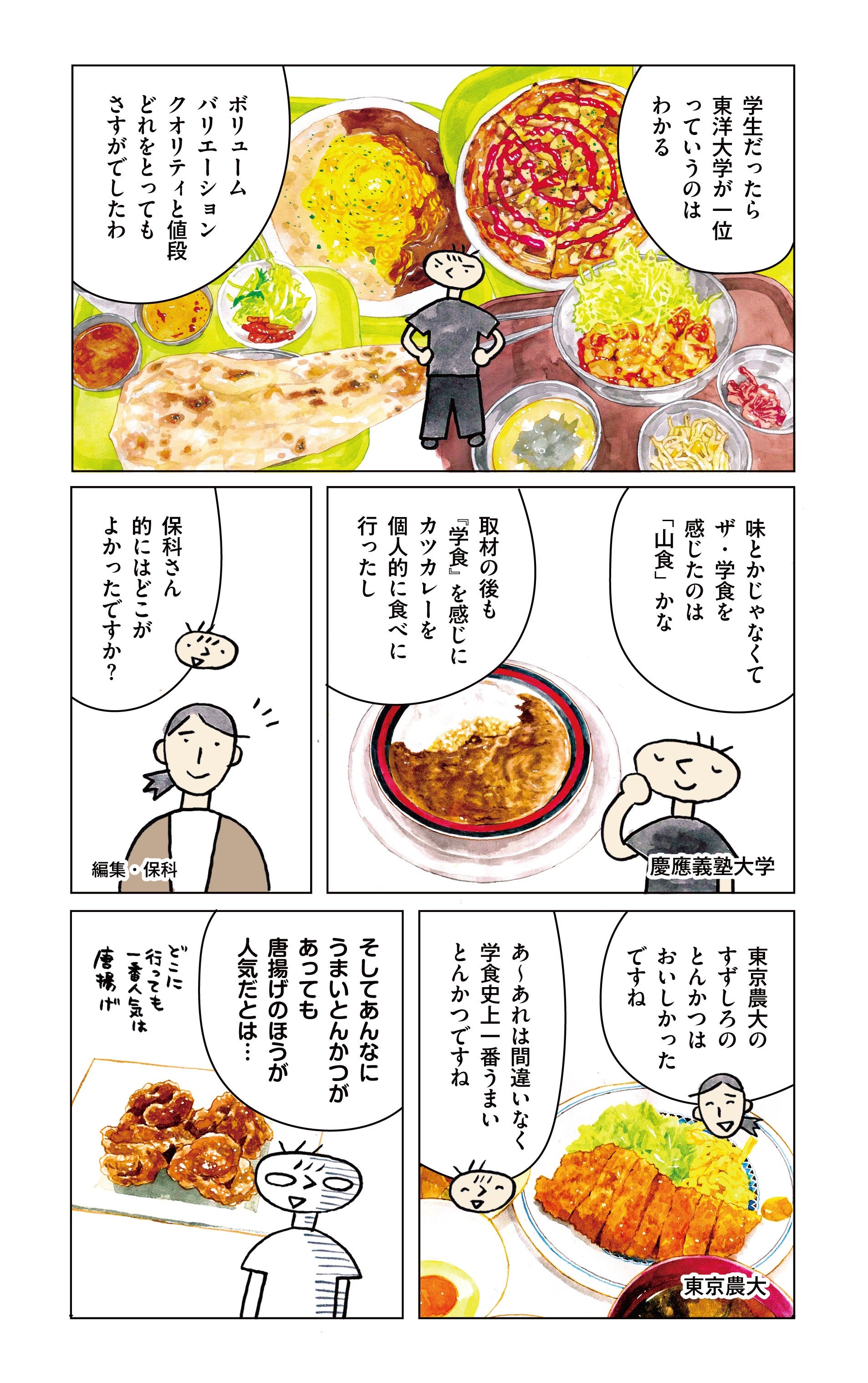 学生食堂ワンダフルワールド・38食目・東洋大学、慶應義塾大学、東京農大の学食