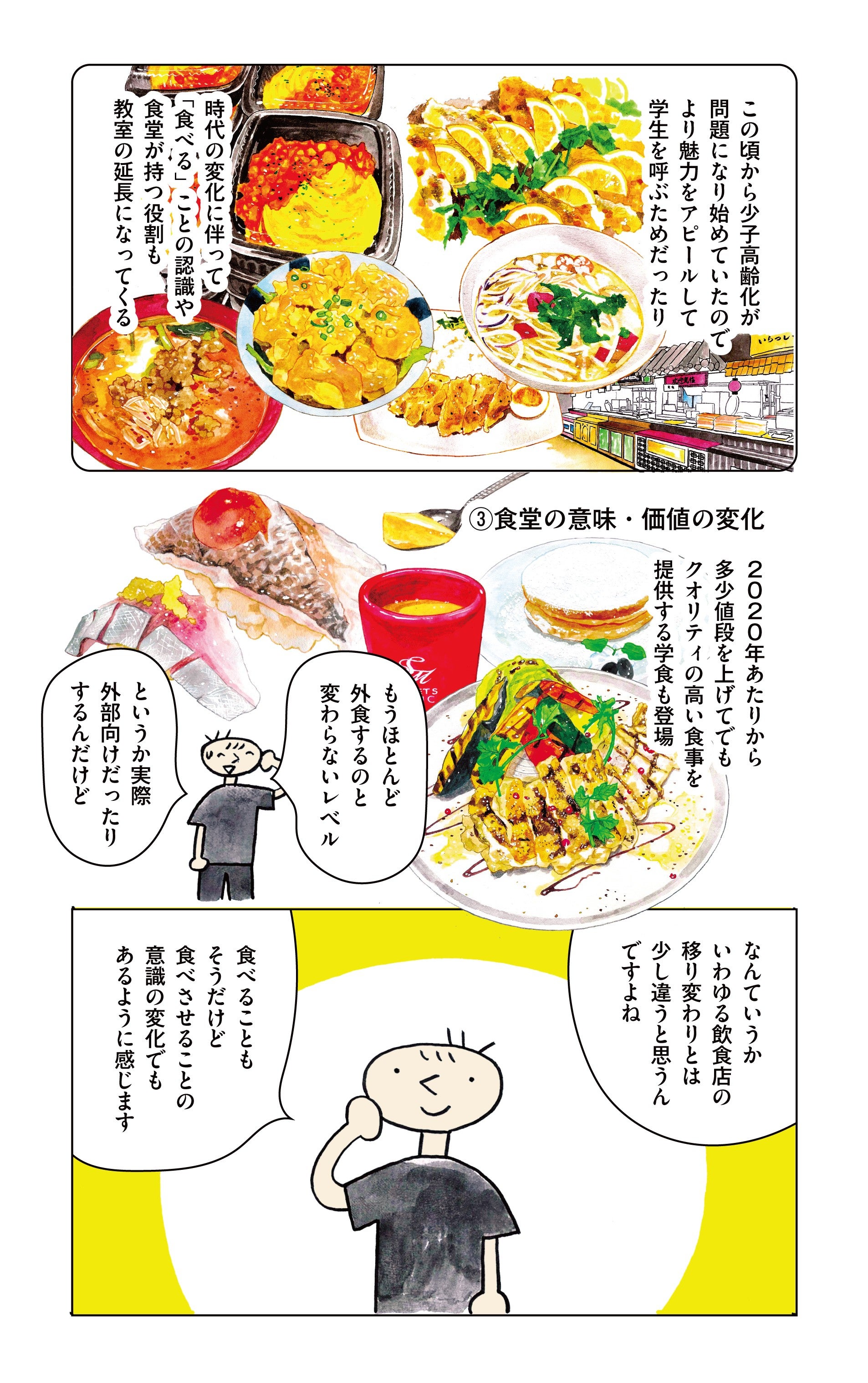 学生食堂ワンダフルワールド・38食目・近代の学食の変化について