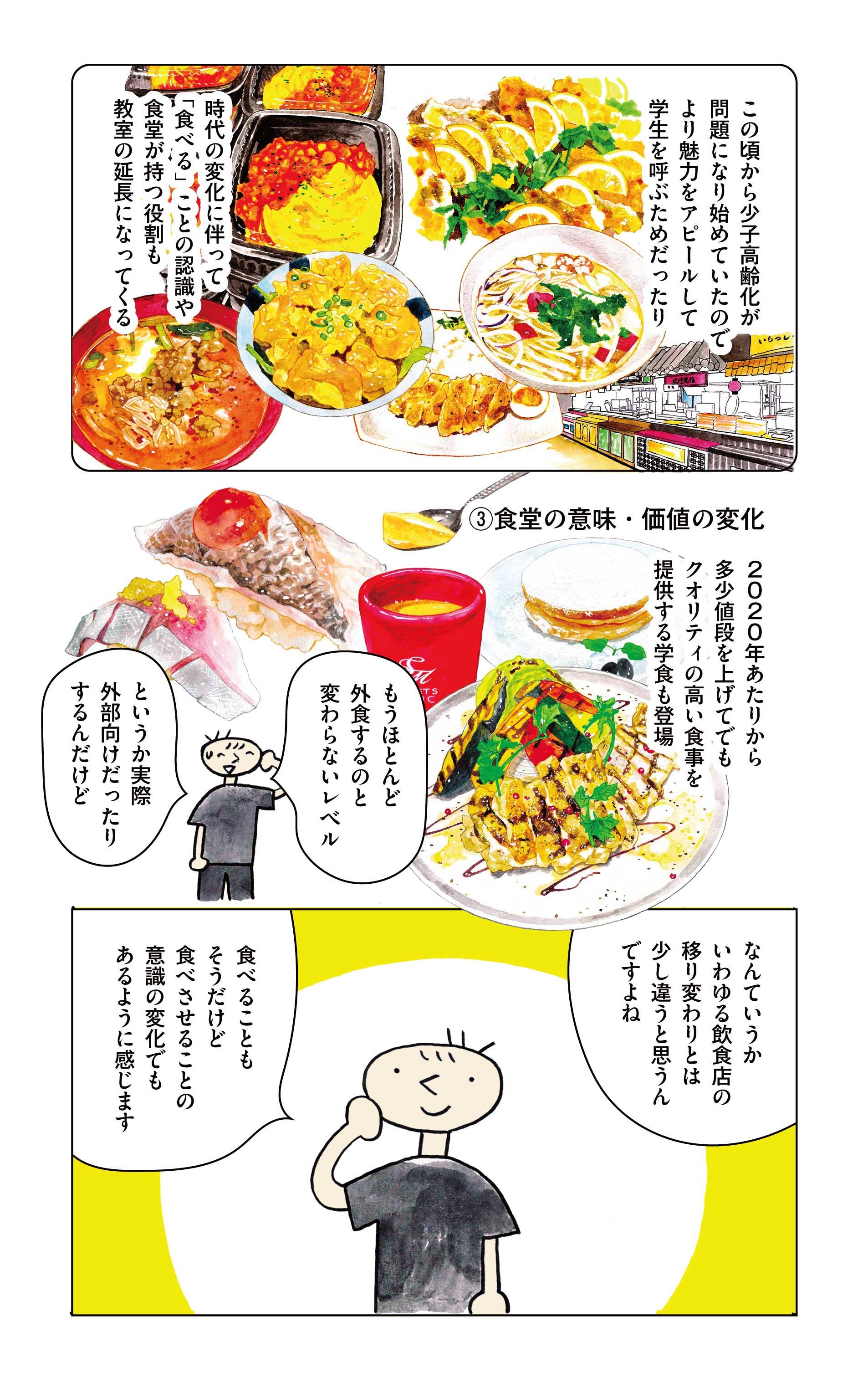 学生食堂ワンダフルワールド・38食目・近代の学食の変化について