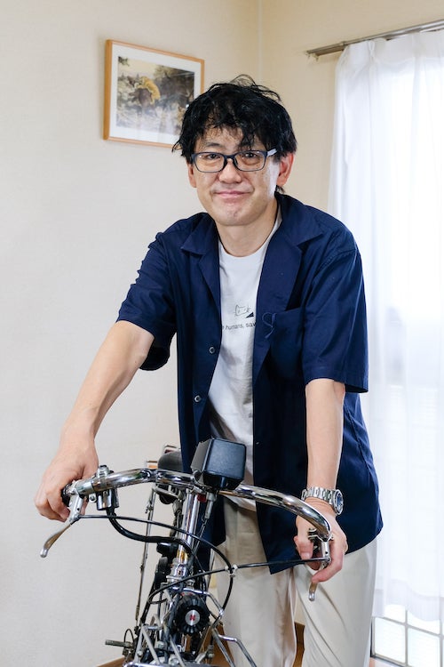 フラッシャー付き自転車コレクターの七宮賢司さん