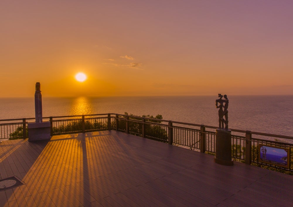 赤く染まる夕暮れの景色