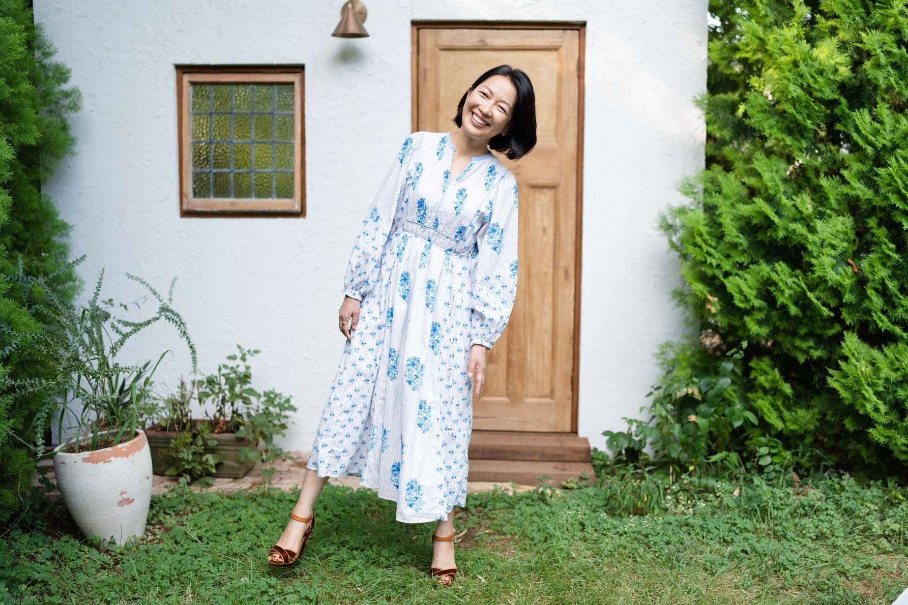 笑顔をのぞかせる羽田美智子さん