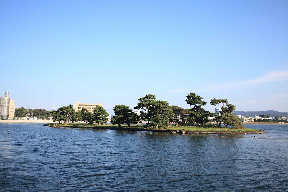 遊覧船からの宍道湖の眺め