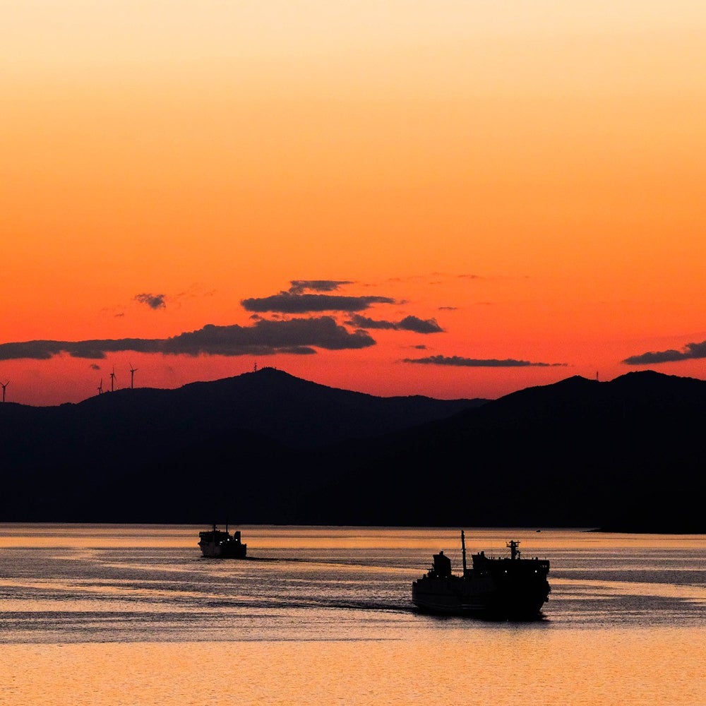 瀬戸内海の夕景