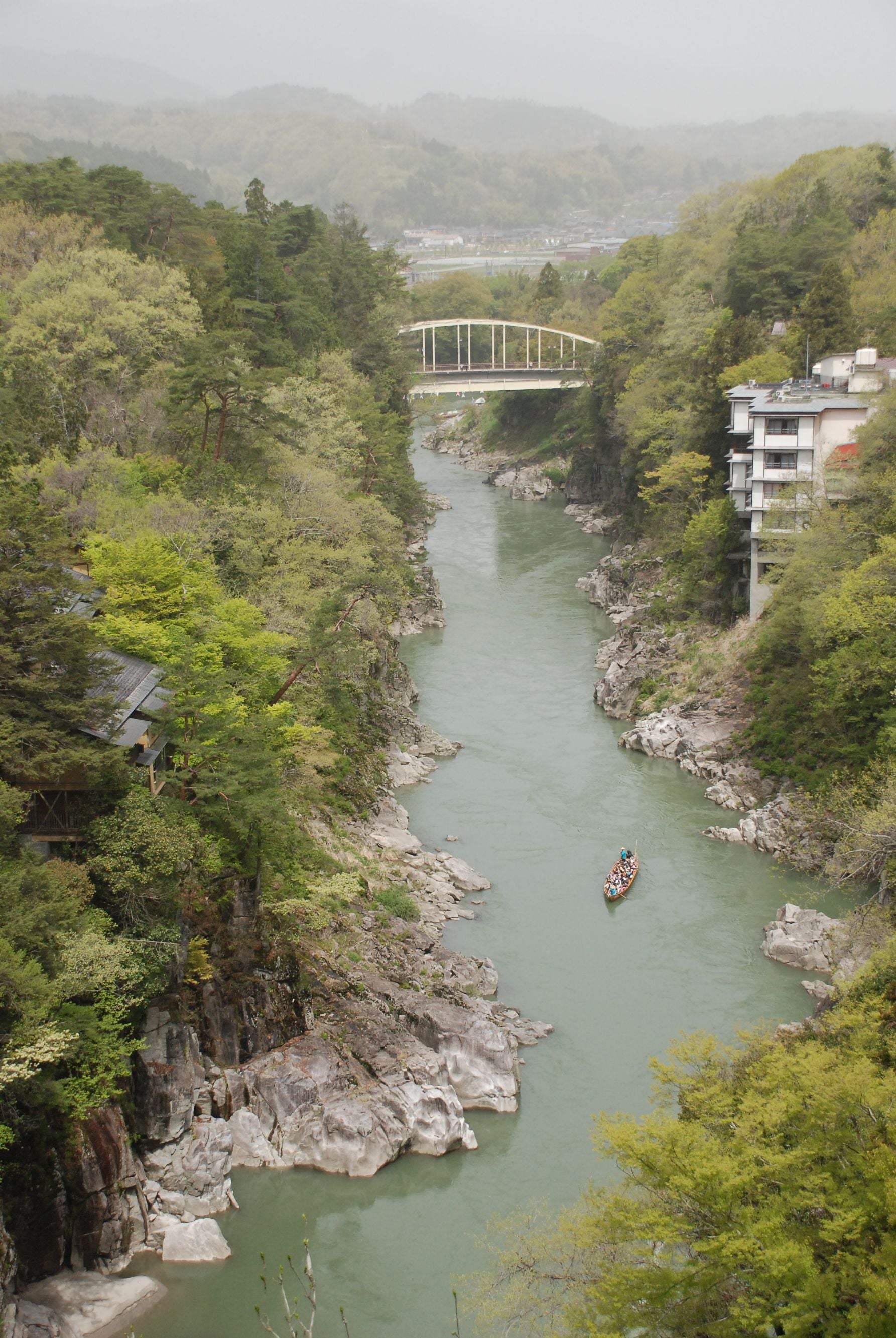 上空から見る天竜川