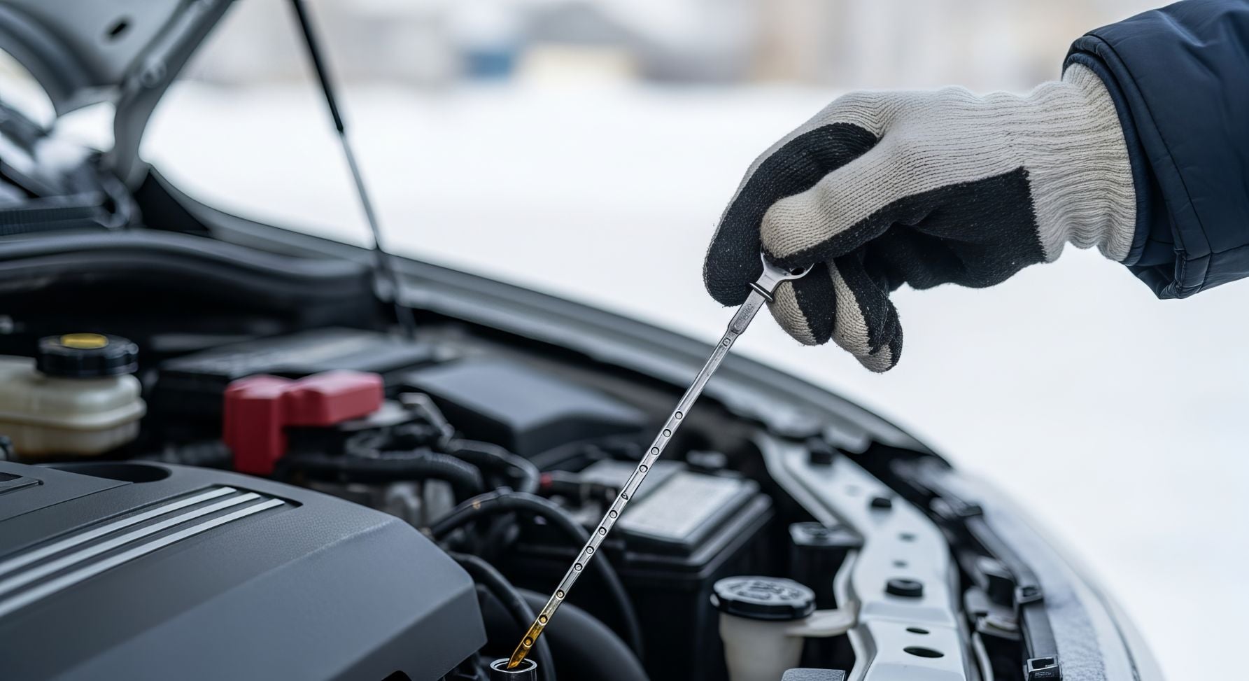 エンジンオイルの点検イメージ