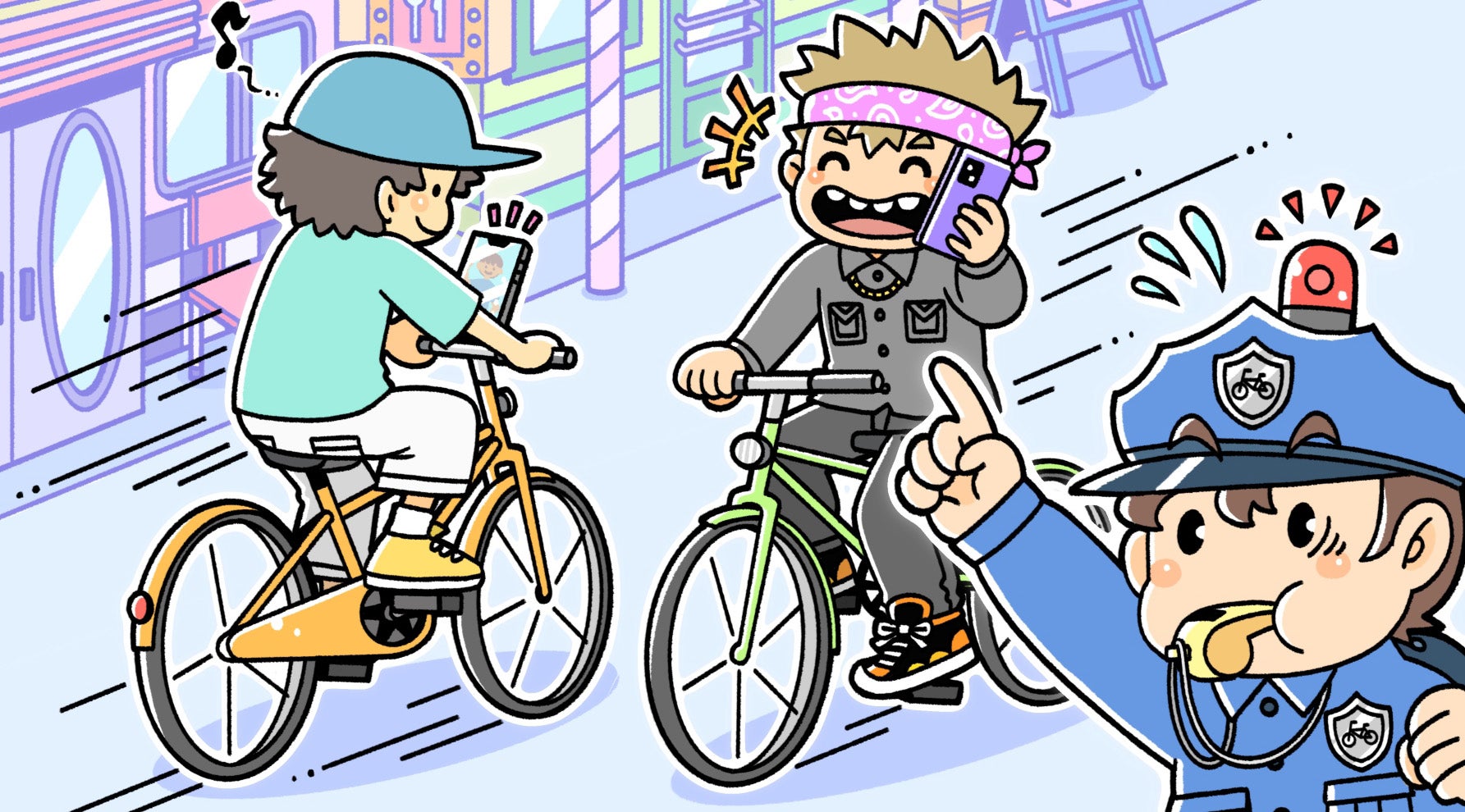 自転車の「ながらスマホ」は青切符?