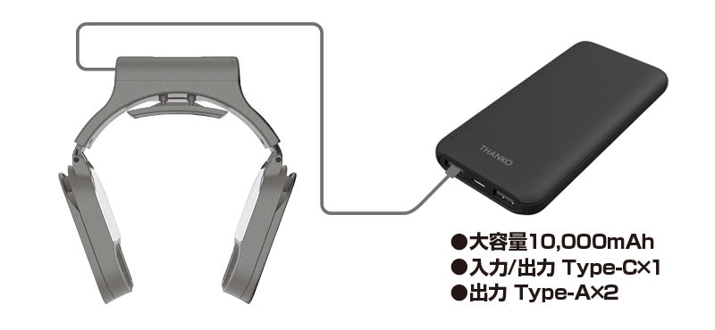 首にかけて簡単クールダウン! 超速2秒で冷え、ひんやりが長時間持続する　～『ネックフリーザー/ネックフリーザー＋モバイルバッテリーセット』～