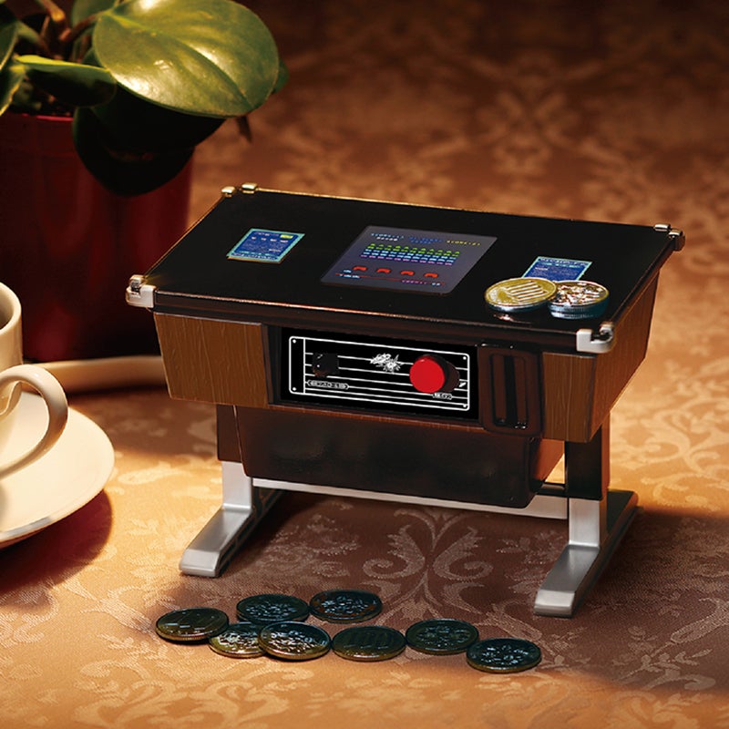 遊べる貯金箱スペースインベーダーテーブル筐体型